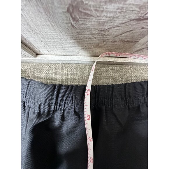 Blair Womens Black Elastic Waist Pants Large Cotton/Polyester Blend Pockets - Picture 8 of 8